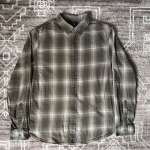 Vince lightweight plaid shirt Olive Large
